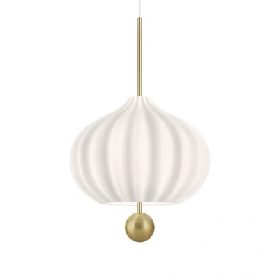 Image of Kundalini Lilli hanging light, glass and brass
