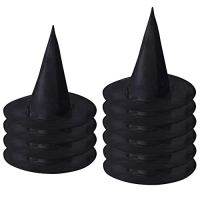 Image of 10 Pack Witch Hat Black Halloween Party Hats Costume Accessory Fancy Dress