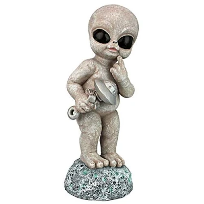 Image of Design Toscano Alien Statue, Polyresin, Full Color, 16.5&quot;