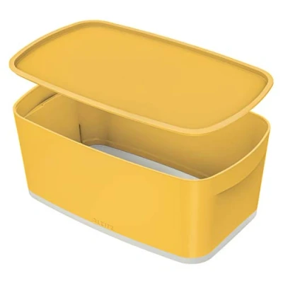 Image of Leitz Storage Boxes, Polystyrene (PS), Warm Yellow, 318 x 128 191 mm