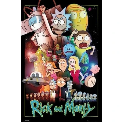 Image of Laminated Rick and Morty Wars Maxi Poster