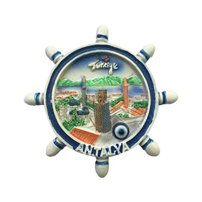 Image of Antalya Turkey 3D Rudder Refrigerator Magnet Travel Sticker Souvenirs,Home &amp; Kitchen Decoration Fridge from China