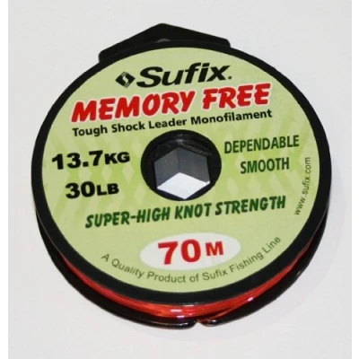 Image of Sufix Memory Free Tough Shock Leader Monofilament: 20lb: Orange