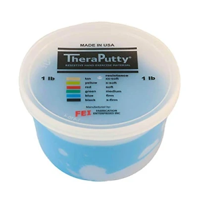 Image of CanDo TheraPutty Antimicrobial Therapeutic modelling clay 1 lb blue (strong)