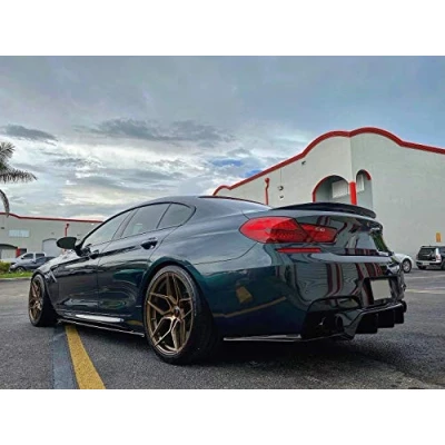 Image of Fits For BMW F06 Gran Coupe 6 Series Rear Boot Trunk Spoiler Lip Wing Sport Trim