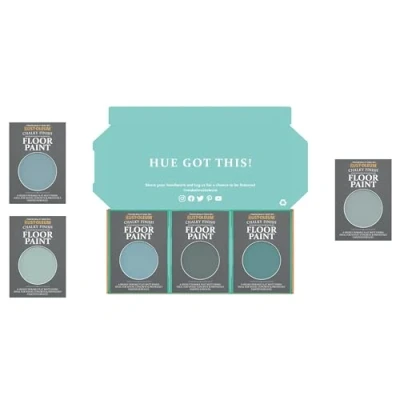 Image of Rust Oleum Chalky Floor Paint in Matt Finish Ocean Blues Tester Box