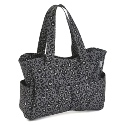Image of Hobby Gift Exclusive Craft bag, Shoulder Knitting Yarn Storage, School 13 x 34.5 29cm, Leopard