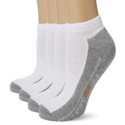 Image of Camano Women&#039;s 5931001 Ankle Socks, White (White 0001), 6/8/2019 (Size: 39/42) (Pack of 4)