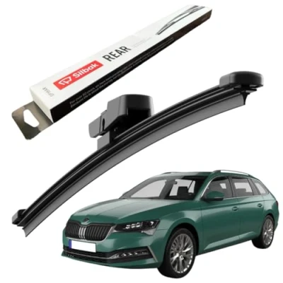 Image of Silbak Rear Windscreen Wipers, for SKODA SUPERB COMBI (05/2015 ONWARDS) Wiper Blades, 400mm, Blades Set COMBI, Blade