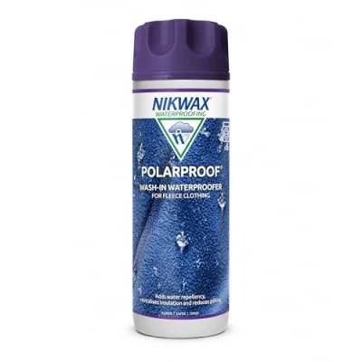 Image of Nikwax POLAR PROOF Wash in Waterproofing for Fleece, Ski Wear, Wool &amp; Fibre pile, Ads Water Repellency Revives Breathability, Recommended Polartec, Primaloft, All Synthetic Insulation, 300ml