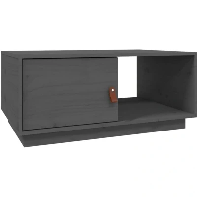 Image of vidaXL Coffee Table Grey 80x50x35.5 cm Solid Wood Pine