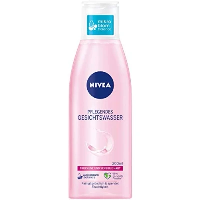 Image of NIVEA Nourishing Facial Toner for Dry and Sensitive Skin (200 ml), Care soothes The Skin, face nourishes Very delicately with Almond Oil.