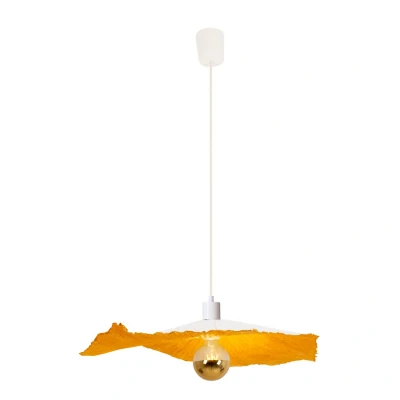 Image of Näve Crazy Paper pendant lamp, white and gold, Ø 56 cm