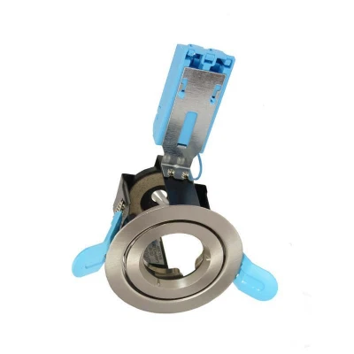 Image of Ansell iCage Fire Rated GU10 downlight Satin Chrome Adjustable