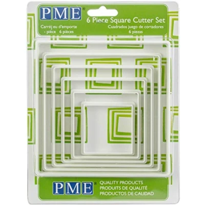 Image of PME PNS4 Square Cutters, Set of 6 White