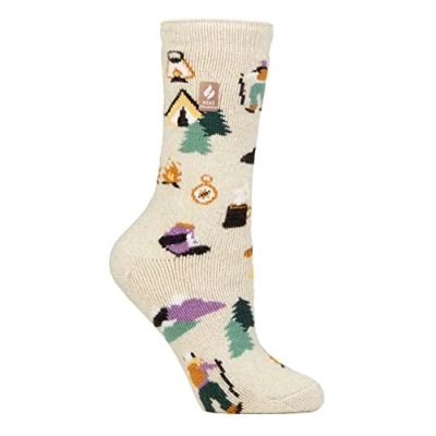 Image of HEAT HOLDERS Womens Fun Hobby Socks Lite Novelty Winter Fleece Lined Thermal (4 8, Walking)