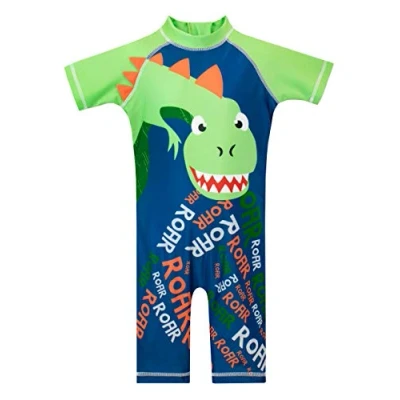 Image of Harry Bear Boys Surfsuit Dinosaur Blue 4 5 Years