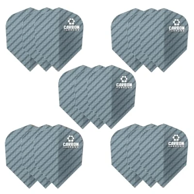 Image of Harrows Carbon Dart Flights 5 x sets Darts (15 Total) I 100 Micron Premium Extra Strong Made in UK Professional Accessories Blue