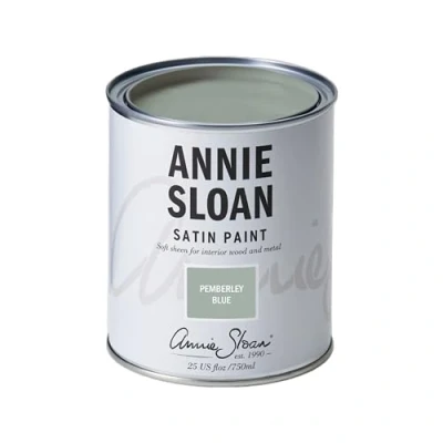 Image of Annie Sloan Satin Paint 750ml (Pemberley Blue)