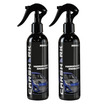 Image of CARSHARK Hydrophobic Rainguard 2 x 250 ml, Rain Repellent coating for all types of Windscreen