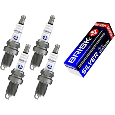 Image of Brisk 1462 DR15YS 9 Silver Racing Spark Plug