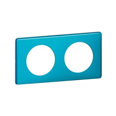 Image of Legrand Céliane2 Double Plug Socket, Blue, LEG98876