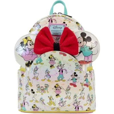 Image of Disney by Loungefly set sac à dos et serre tête Mickey &amp; Friends 100th Anniversary AOP