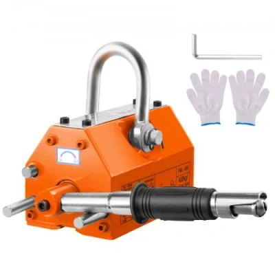 Image of VEVOR Magnetic Lifter, 880 lbs/400 kg Pulling Capacity, 2.5 Safety Factor, Neodymium &amp; Steel, Lifting Magnet with Release, Permanent Lift Magnets, Heavy Duty for Hoist, Shop Crane, Block, Board
