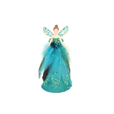 Image of Gisela Graham : Peacock Feather Tree Top Fairy