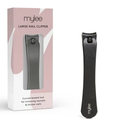 Image of Mylee Large Nail Clipper Professional, Sleek, Matte Black, Stainless Steel, Salon Quality for Precision Trimming of Toenails and Larger Fingernails