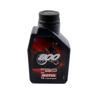 Image of MOTUL 8 BOTTLE 1 LITER 800 2T FACTORY LINE OFF ROAD 100% SYNTHETIC 2TEMPI