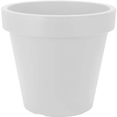 Image of Muddy Hands Large Plant Pot Outdoor Garden Round Flower Tree Plastic Planter (Ø 60cm, White)