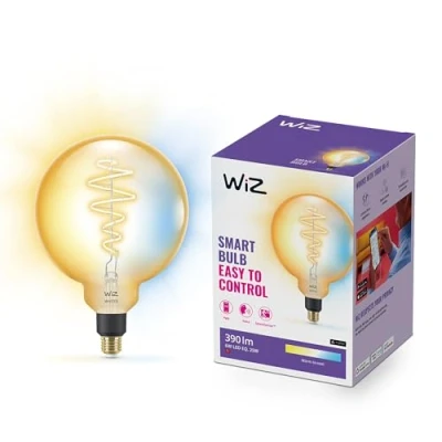 Image of WiZ Smart Bulb, E27, Dimmable Warm White, LED Connected WiFi Works with Alexa, Google Assistant &amp; HomeKit, App Control for Home Indoor Lighting, Livingroom, Bedroom, Energy Monitoring