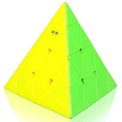 Image of Gobus Mofangge 4x4 Pyramid Triangle Pyraminx Magic cube Speed Puzzle (Stickerless)