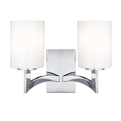 Image of Searchlight 4992 2CC Gina Wall Light with White Glass Shade