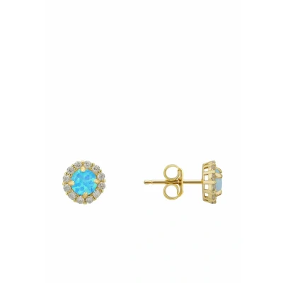 Image of Latelita Crown OPAL STUD Earrings, Women&#039;s, Size: ONE, Gold