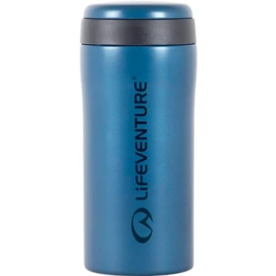 Image of Lifeventure Thermal Mug, Leakproof &amp; Vacuum Insulated Reusable Coffee Travel Cup, 300ml, Metallic Cobalt