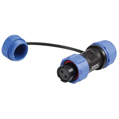 Image of PRO ELEC PELR0121 Circular Threaded Connector Socket, 2 Pole, 5 8mm, IP68