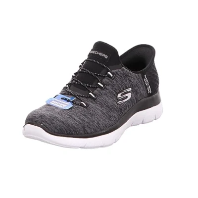 Image of Skechers Womens Slip Ins: Summits Dazzling Haze Runners Black/White 5.5 (38.5)