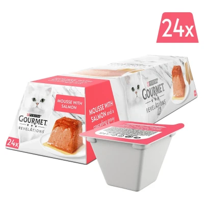 Image of GOURMET Revelations with Salmon Adult Wet Cat Food 24x57g