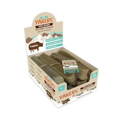Image of YAKERS Mint Natural Dog Treats, Dry Himalayan Yak Chew Bar, &amp; Occupier, Extra Large (Pack of 10)