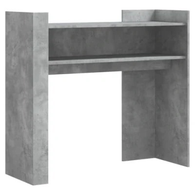Image of vidaXL Console Table Concrete Grey Engineered Wood, 100 x 35 90 cm, Functional Shelves for Dining Room, Bedroom, or Living Space