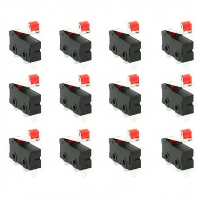 Image of CESFONJER Mini Micro Limit Switch Roller Lever Arm SPDT Snap Action LOT 12 Pcs