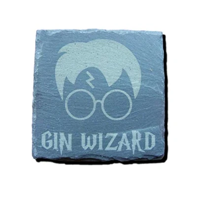 Image of HARRY POTTER INSPIRED SLATE COASTER HOME HOUSE GIFT IDEA PRESENT DRINKS MAT (1, GIN WIZARD)