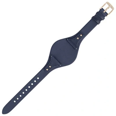 Image of Fossil Watch Strap 18 mm Leather Blue ES 3838 LB ES3838
