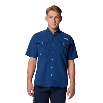 Image of Columbia Men&#039;s Bahama II Short Sleeve Shirt, 2024 Carbon, Large