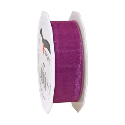 Image of C.E. Pattberg Sheer Organza Ribbon Pink, 27 Yards Gift Wrap Ribbon, 1 inch Width, Accessories for Decoration &amp; Handicrafts, Presents, Every Occasion