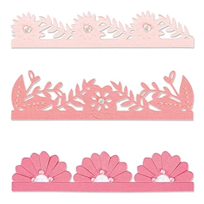 Image of Sizzix Thinlits Die Set 3PK Bold Floral Edges by Olivia Rose, 665472, Multicolour, One Size