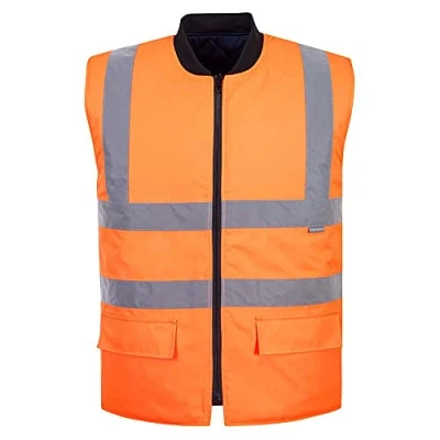 Image of Portwest Hi Vis Reversible Bodywarmer, Size: 5XL, Colour: Orange, S469ORR5XL