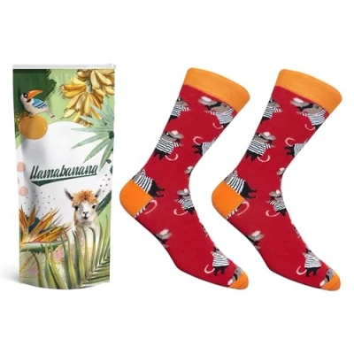 Image of llamabanana® Men&#039;s Luxury Cotton Socks Premium Quality &amp; Colourful Designs (Mouse)
